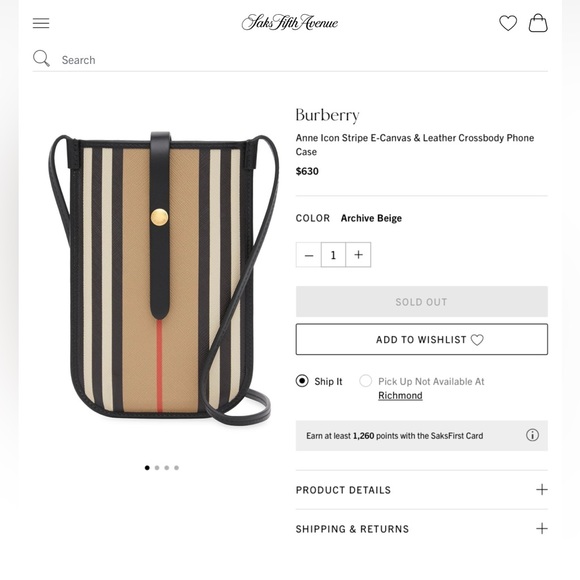 Burberry Icon Stripe E-canvas Anne Phone Case with Strap - Picture 4 of 5